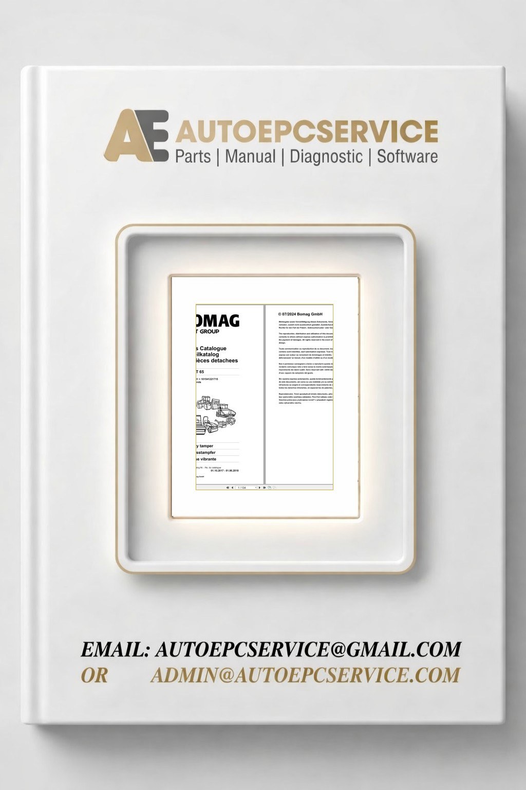 Bomag Vibratory Tamper Bvt 65 Spare Parts Catalog 2017 2018 En De Fr 1 Download
