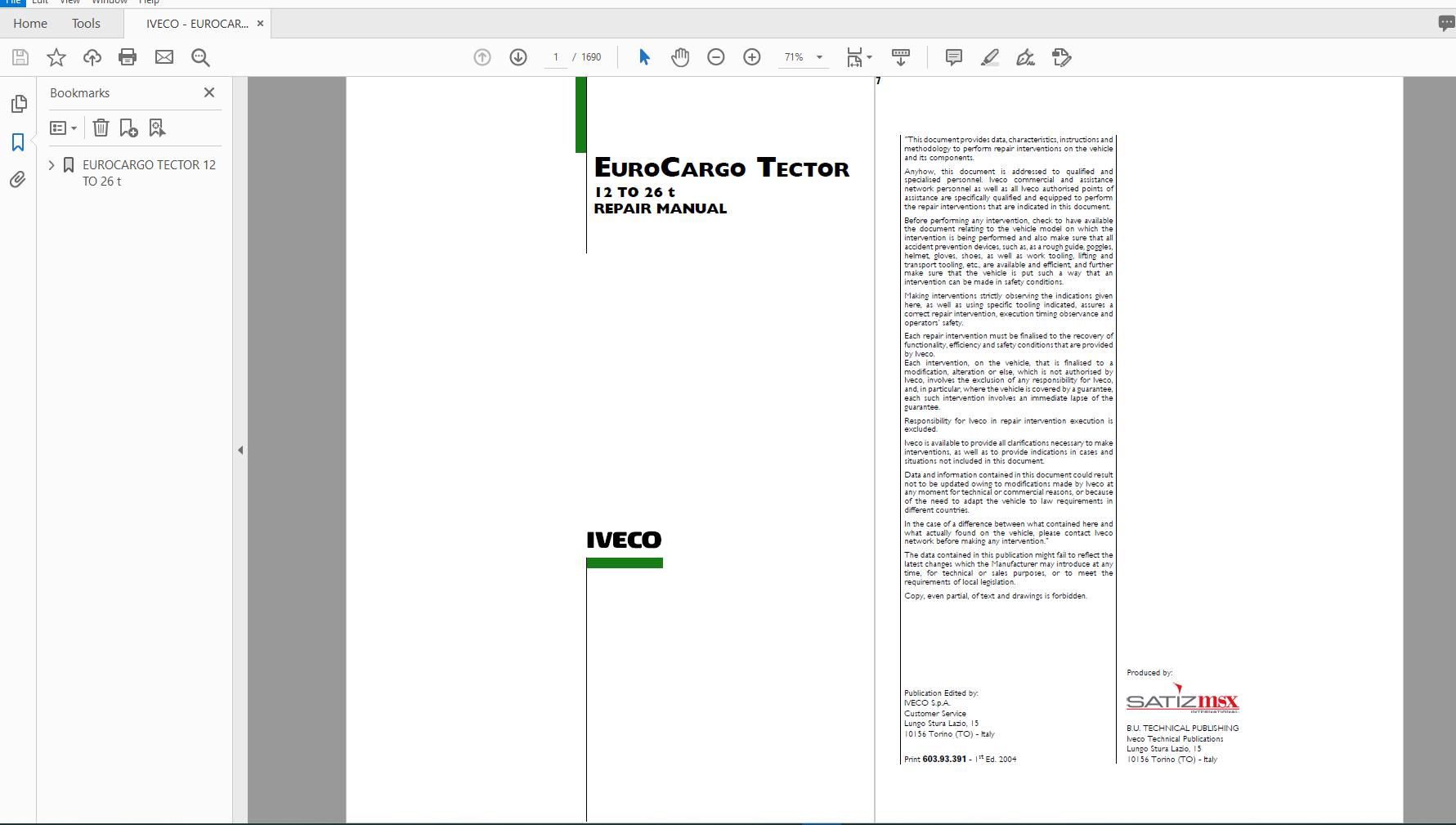 Iveco Truck Full Package Service Manual Dvd8