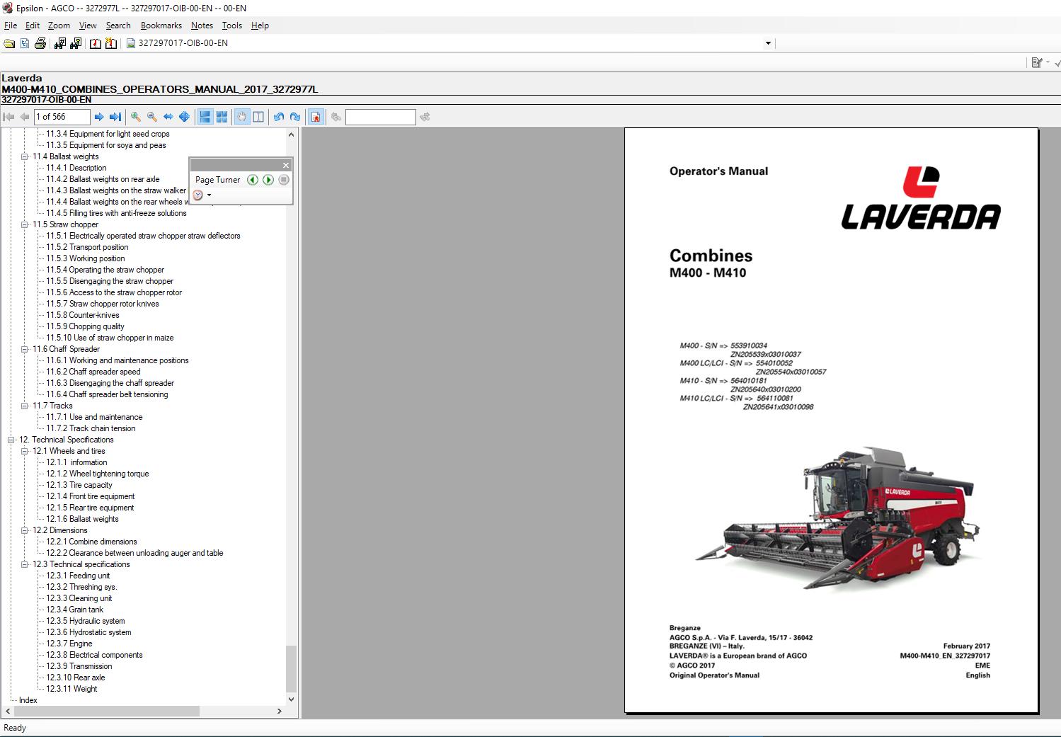 Laverda Au Ag 052019 Part Book Workshop Service Manuals5